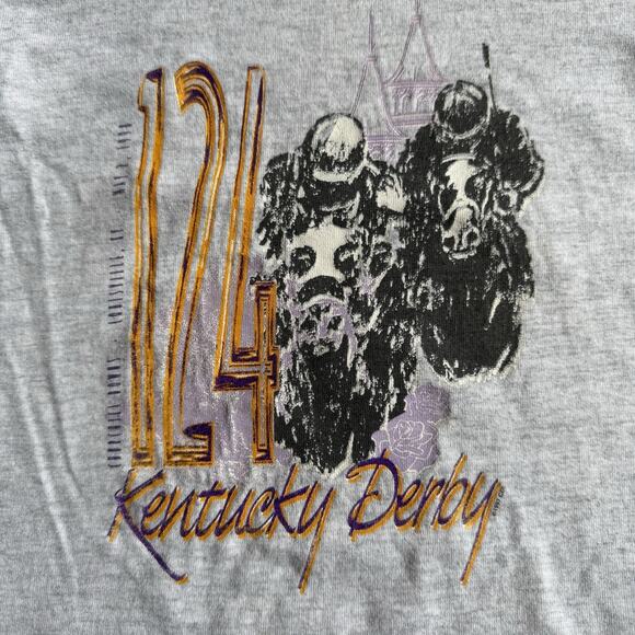 VTG 1998 Kentucky Derby 124 Kids T-Shirt Size 2–4 Fruit of the Loom USA - Picture 3 of 8